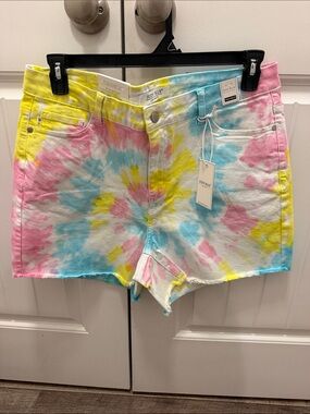 Judy Blue Tie-Dye High-Rise Denim Shorts — 2XL